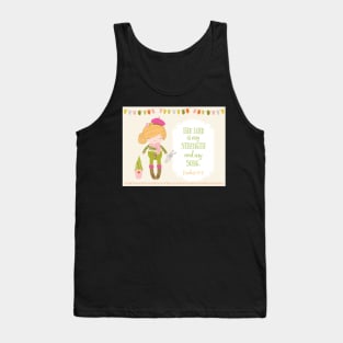 The Lord is My Strength Kids Art Tank Top